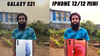 Galaxy S21 vs iPhone 12 / 12 Mini Camera Comparison