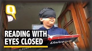 The Quint: This Boy Can Detect Colour & Read With a Blindfold On