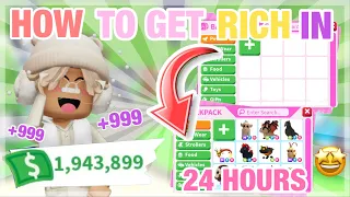 How To Get RICH On Adopt Me In ONE DAY! 2024 (ROBLOX)