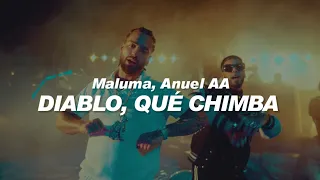 Maluma, Anuel AA - Diablo, Qué Chimba 🔥|| LETRA