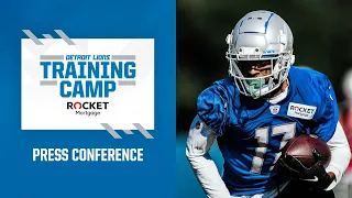 AJ Parker, James Mitchell, Trinity Benson, and Tom Kennedy meet the media at Lions Training Camp