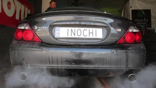 Jaguar S-type R  custom rear mufflers by inochi motorsport