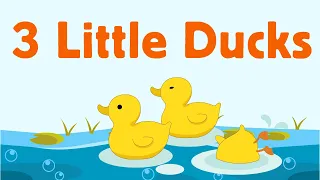 🦆 Three Little Ducks Song 🦆Counting & Animal Sounds for Kids | Nursery Rhymes 🎵 Sing & Learn Numbers
