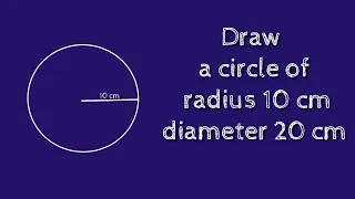 How to draw a circle of radius 10 cm using compass. shsirclasses.