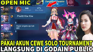 PAKAI AKUN CEWE SOLO TOURNAMENT MINTA HYPER, LIAT GIMANA REAKSI PUBLIK OPEN MIC INI - Mobile Legends