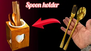 Diy: let's make a wooden spoon holder at home.🤗
