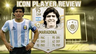 EL DIEGOOO! 95 ICON DIEGO MARADONA PLAYER REVIEW! FIFA 21 ULTIMATE TEAM