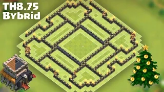 Town Hall 8.5/8.75 (TH9 no X-bow) Hybrid Base [Farming after Big Update]