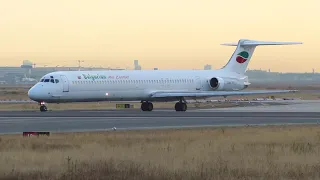 Bulgarian Air Charter MD82 / Line up and take off roll at Frankfurt (FRA/EDDF)