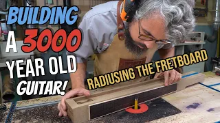How To Build An Acoustic Guitar Episode 32 (Radiusing and Gluing On The Fretboard)