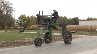 This Classic Tractor Stands EXTRA Tall! It's An Unstyled 1938 John Deere B, On Stilts!
