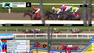 Fifty Cinco wins Race 4 on Sunday, March 3 at Santa Anita Park