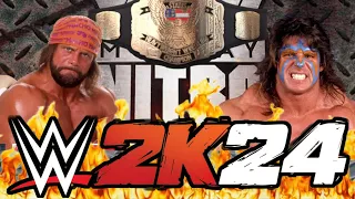 Randy Savage vs Ultimate Warrior - WCW United States Championship Match (WWE 2K24)