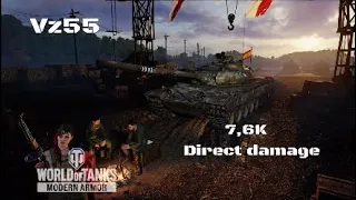 Vz55 in Overlord: 7,6K direct damage | World of Tanks | Wot console