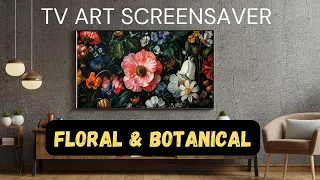 Vintage Floral Art Paintings ScreenSaver for TVs | Flower & Botanical Art Work Slideshow| No Sound