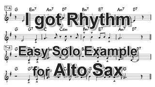 I got Rhythm - Easy Solo Example for Alto Sax