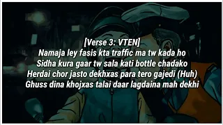 VTEN - Ma Pa Se (Lyrics) Ft. Mana Shrestha  | OneLyrics