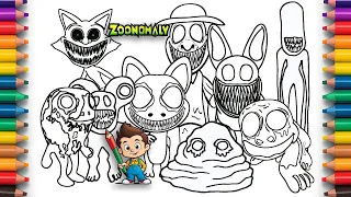 A new coloring book for you 🖌️Uncover the secret world of ZOONOMALY characters