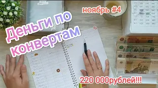 #cashenvelopes / Деньги по конвертам/ Получили зарплату 220 000 рублей 🤑/ Экономим?! 🤔