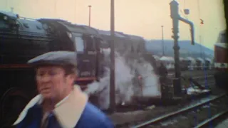 Saalfeld Dampflok Hochburg ende der 70er Jahre, Bahnhof... Mitfahrt. Super8.