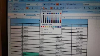 Excel Sorting by cell color