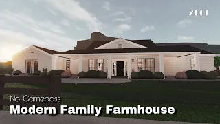 BLOXBURG | Modern Family Farmhouse | No-Gamepass | House Speedbuild