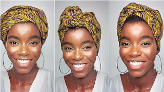 5 EASY AND QUICK HEADWRAP/TURBAN/HEADSCARF STYLES TUTORIAL WITH 1 ANKARA AFRICAN PRINT 2020