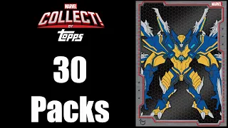 30 Mech Strike Monster Hunter pack opening. Marvel Collect by Topps digital trading cards.