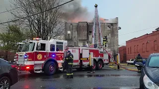 Historic Masonic Temple Fully Involved Main St Orange Nj 4-19-22 P-2