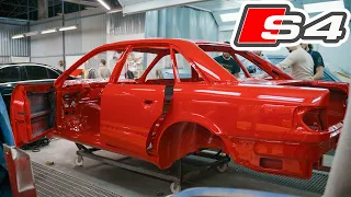 КУЗОВ ПОКРАШЕН. МОТОР СОБРАН. ПОЛНАЯ РЕСТАВРАЦИЯ AUDI S4