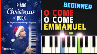 O Come O Come Emmanuel I Christmas Piano Tutorial I Simplest Arrangement for Beginners I SLOW