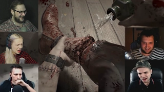 "Реакции Летсплейщиков" на Отрубание Ноги из Resident Evil 7