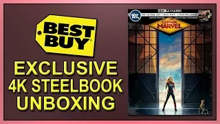 Captain Marvel Best Buy Exclusive 4K+2D Blu-ray SteelBook Unboxing