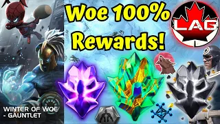 Titan/Basic/Incursion 7-Star Crystals! Winter of Woe 100% Complete Rewards Opening! Gauntlet! - MCOC