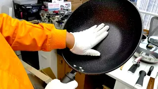 Inside a Frying Pan Factory during the Production Process