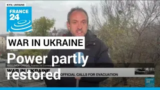 Russian authorities: Power partially restored in Kherson, calls for evacuation • FRANCE 24 English