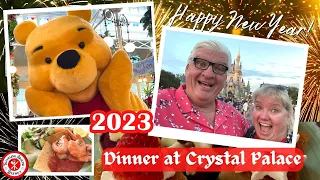 DISNEY’S Crystal Palace Character Dining Review | MAGIC KINGDOM New Year’s Eve Fireworks 2023