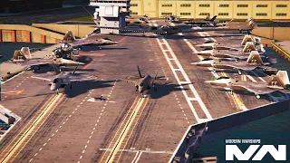 F-35 Lightning II & F-22 Raptor & B-21 Raider - Ace Combat Control - Modern Warships Gameplay