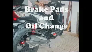 How To Replace Brake Pads  & Motor Oil  Sym Symphony sr 150 scooter Service