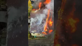 Пожар в центре  города