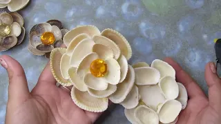цветы из ракушек
