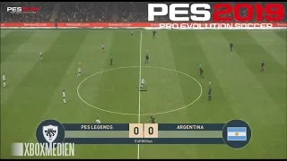 PES 2019 Gameplay PES Legends vs Argentina (Xbox One, PS4, PC)