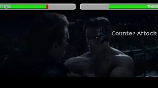 Pops (T-800) vs T-800 with Healthbars / Fight Scene