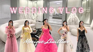👰🏻‍♀️Wedding vlog ep.1 🤍 Trying on 14 dresses from Monique Lhuillier | FALL 2023 New Arrivals
