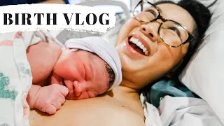 LABOR AND DELIVERY VLOG (NO EPIDURAL) // Emotional Birth | First Time Mom 💕