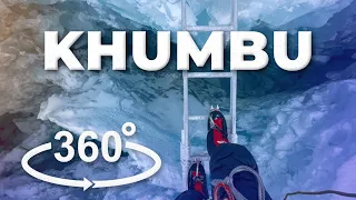 KHUMBU. Incredible 360 ​​° video - the most dangerous place on Everest