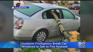 Anaheim Fire Demonstrates Why Fire Hydrants Are No-Parking Zones