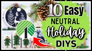 TOP 10 Best DOLLAR TREE DIYs & HACKS for Neutral HOLIDAY & Christmas Home Decor! Display ALL Winter!