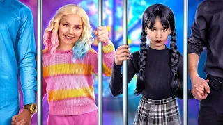 Çocuk Wednesday Addams ve Enid | ZENGİN ENİD'İN BABASI VS FAKİR WEDNESDAY’İN BABASI