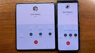 Samsung Galaxy Z Fold 5 vs Z Flip 5 Phone by Google Dialer Incoming Calls (Android 13, One UI 5.1.1)